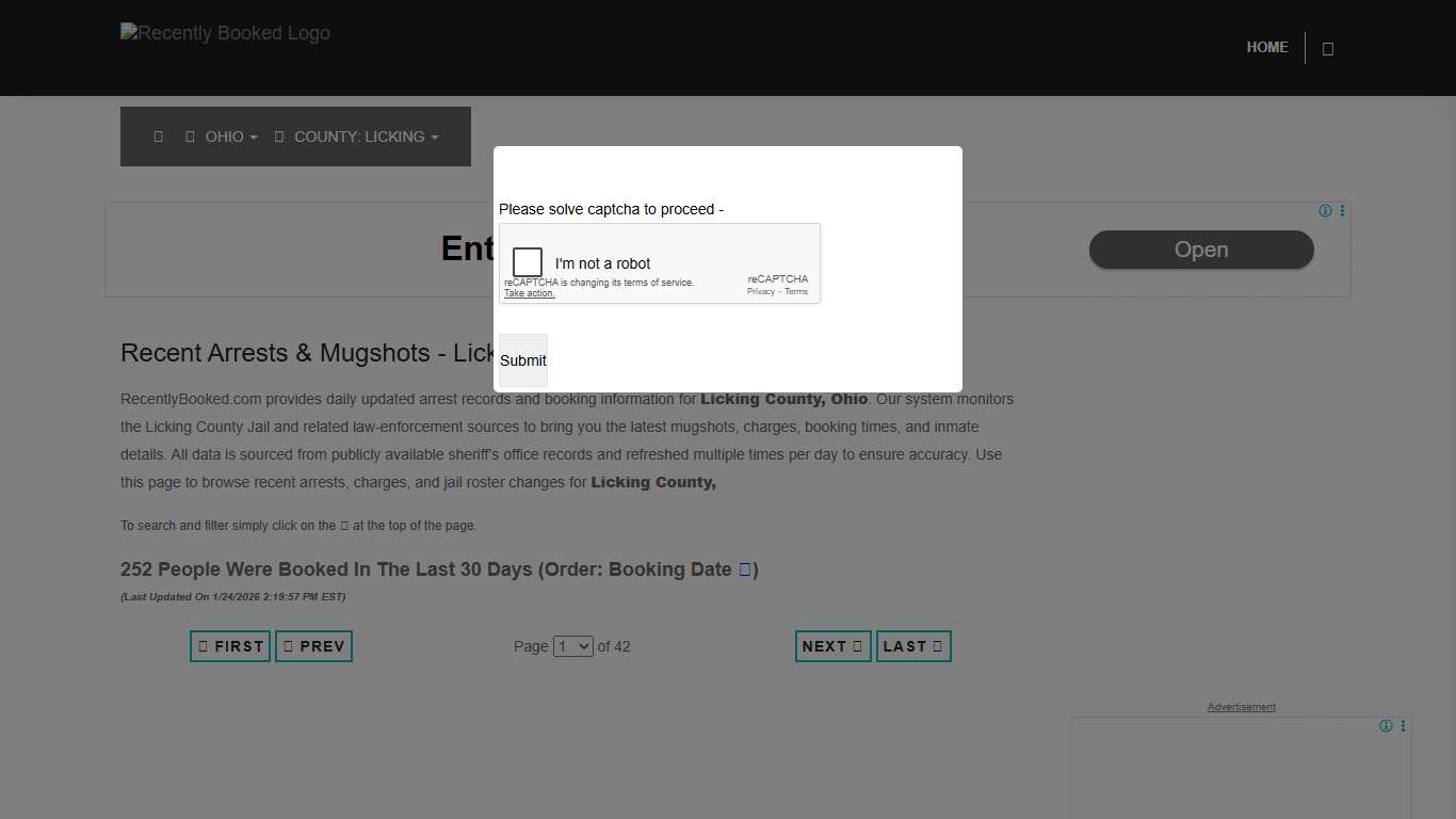 Licking County, Ohio Mugshots RecentlyBooked.com